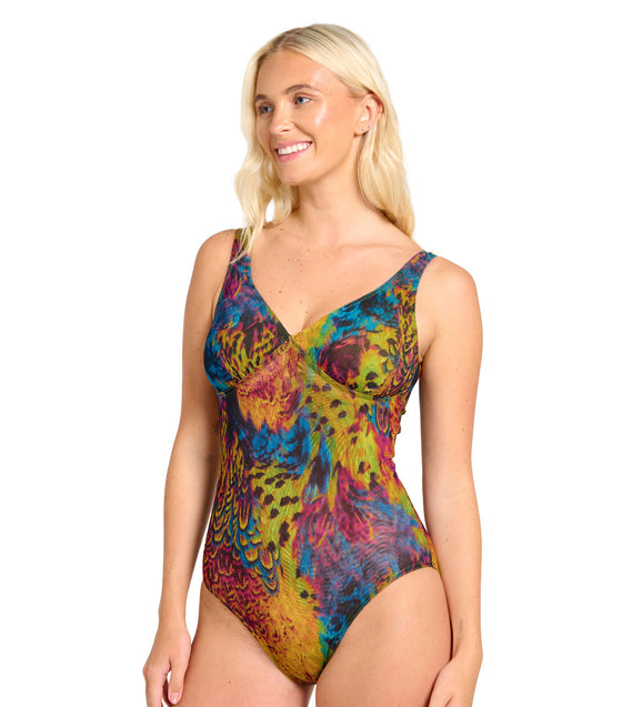 Amalfi Tan Through Support Top Swimsuit