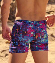  Mosaic Tan Through Swim Shorts