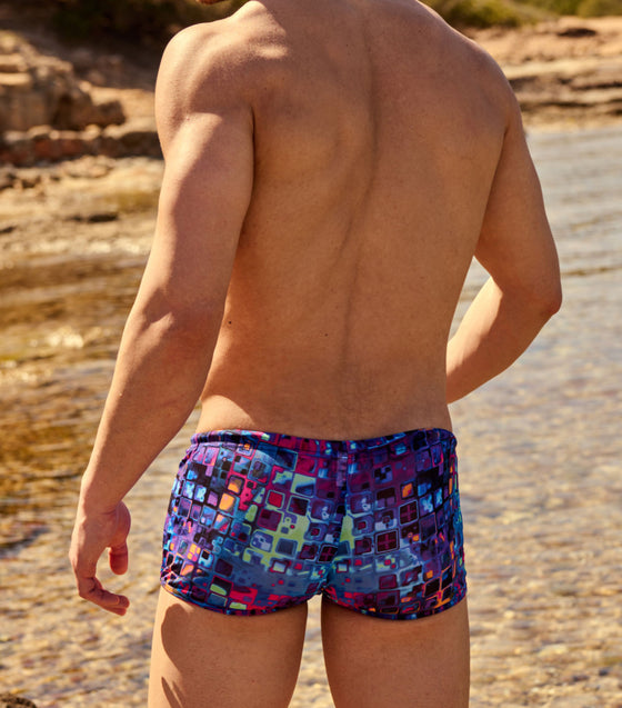 Mosaic Tan Through Swim Trunks