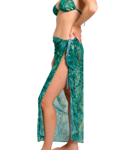 Santorini Tan Through Beach Sarong