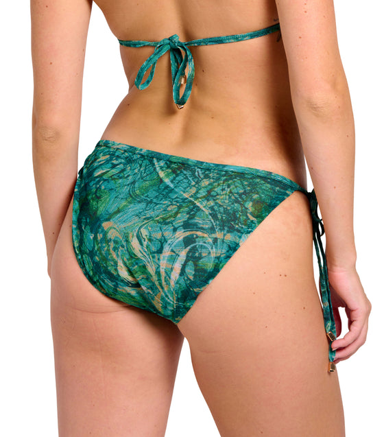 Santorini Tan Through Tie Side Bikini Tanga